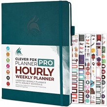 Clever Fox Planner Pro -plan - udateret ugentlig og m?nedlig livsplanl?gger med tidsslotsaftalebog og daglig arrang?r for at ?ge produktiviteten