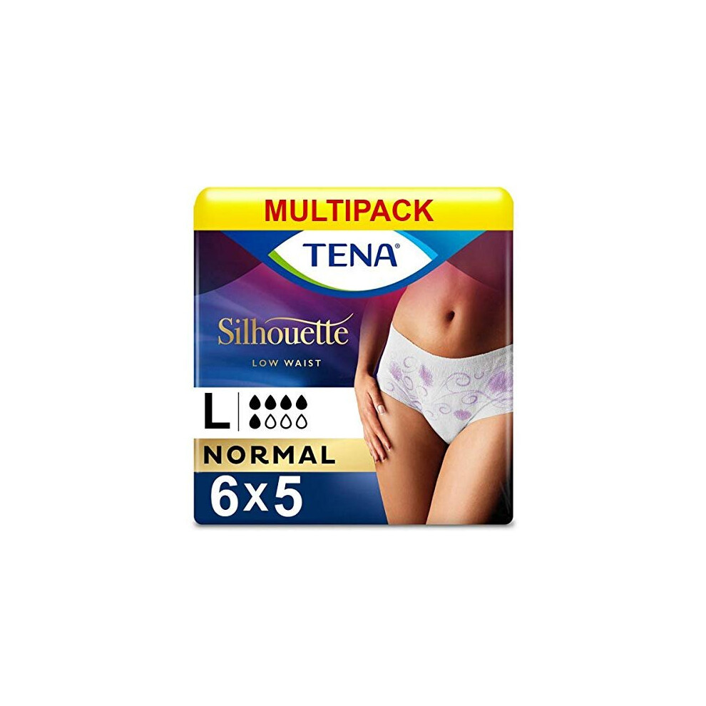 TENA Lady Silhouette Pants Normal Large - 6 Packs of 5 (Incontinence Pants)