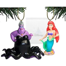 The Little Mermaid 'Ariel with Ursula' Ornament Set - (2) PVC ornament