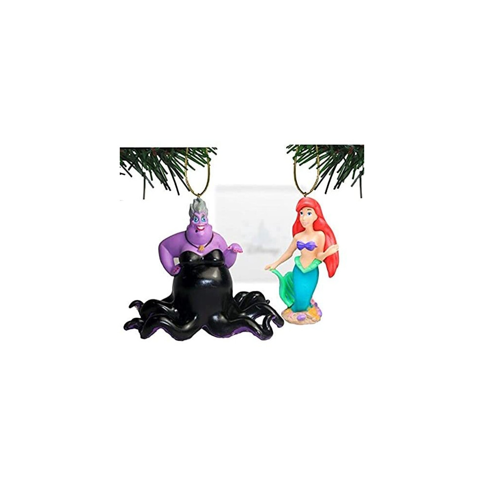 Disney The Little Mermaid 'Ariel With Ursula' Ornament Set - (2) Pvc Ornament