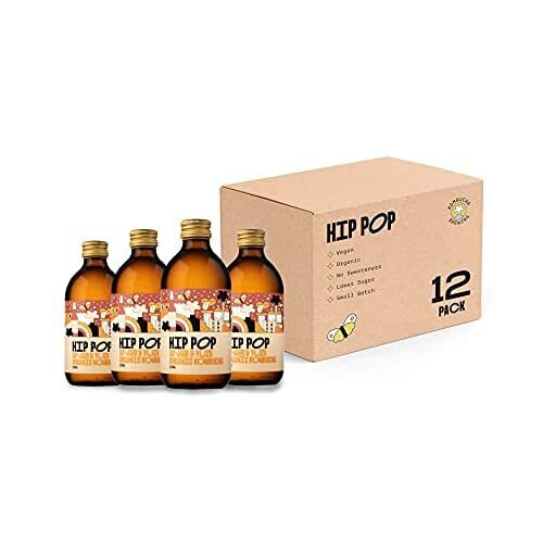 Hip Pop Kombucha Ginger Yuzu Vegan Flavour 12 X 330ml Authentic