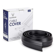 Glengor Medium Duty Floor Cable Cover/Cable Protector | Protect Cables & Prevent Trip Hazards | 2m Length | Black | Perfect for Offices, Retail,