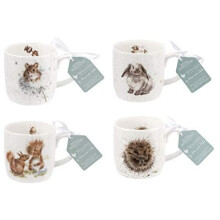 Wrendale Designs Small Country Animals Mug Set of 4 Mugs