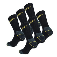 CAT Caterpillar Adults Heavy Duty Workwear Socks - Pack of 6