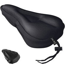 Zacro Gel Bike Seat Cover - Padded Seat Cover for Bike Extra Soft, Bike Seat Cushion with Water & Dust Resistant Cover