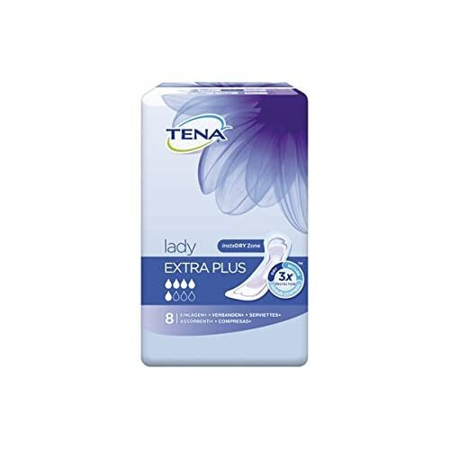 Tena TENA Lady ExtraPlus, Inserts for Medium Bubble Weakness/Incontinence Advantage Pack (48 hygienic Inserts Individually Packaged) 1