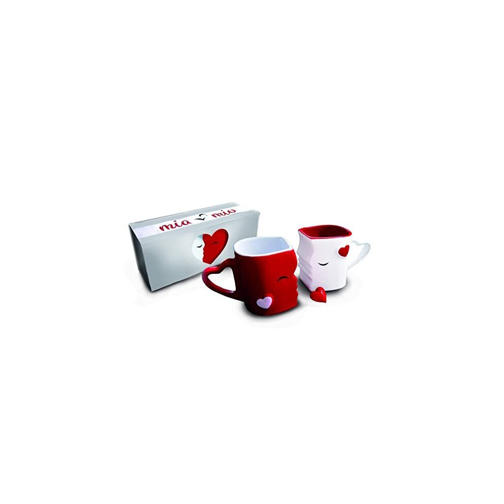 Mia Mio - Coffee Mugs/Kissing Mugs Set Ceramic (Red)-image-OPC-P8XFFP9-NEW