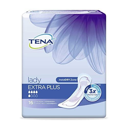 Tena TENA Lady Flow Silk for Incontinence Pads  Extra Plus  16