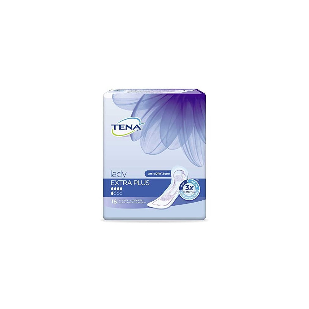 Tena Lady Flow Silk For Incontinence Padsâ Â Extra Plusâ Â 16