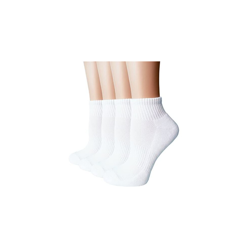 Formeu Women's Not,Specified Anti-Blister Moisture Wicking Trainer Socks Athletic Ankle Quarter Cushion Compression Socks