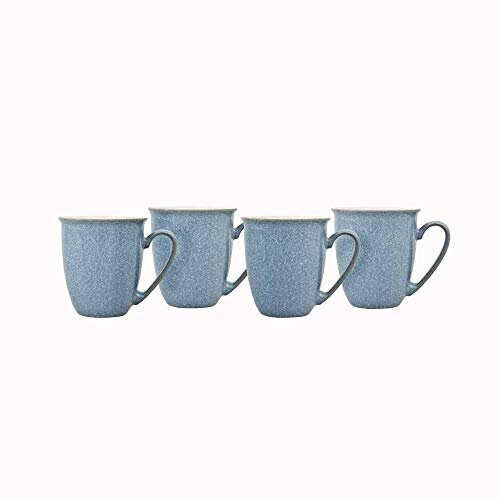Denby Denby 381048918 Elements 4 Piece Coffee/Beaker Mug Set, Blue