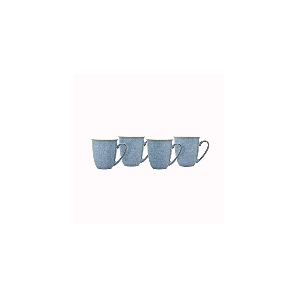 Denby 381048918 Elements 4 Piece Coffee/Beaker Mug Set, Blue