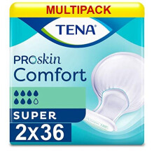 TENA Comfort Super Incontinence Pads - 2 Packs of 36