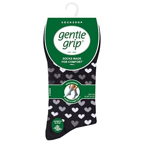 SOCKSHOP Gentle Grip Damen Bambus Socken 3er-Pack 1