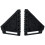 MAXXHAUL 70472 Solid Rubber Heavy Duty Black Wheel Chock 2-Pack, 8" x 4" x 6" 2