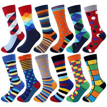 Jeasona Mens Socks 9-11 Multipack Colourful Funky Dress Cotton Funny Novelty Cool Crazy 9-11 Gifts for Men