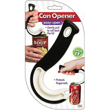 Jokari 06040 Easy-Open Ring Pull Can Jar Opener - Black & White One Size - for Arthritis Sufferers