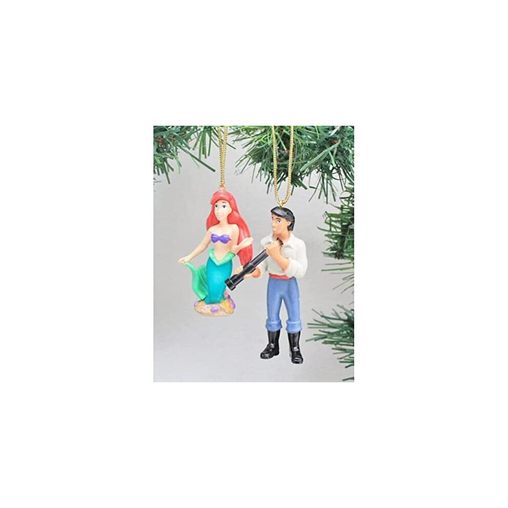 Disney The Little Mermaid 'Ariel With Eric' Ornament Set - (2) Pvc Ornaments