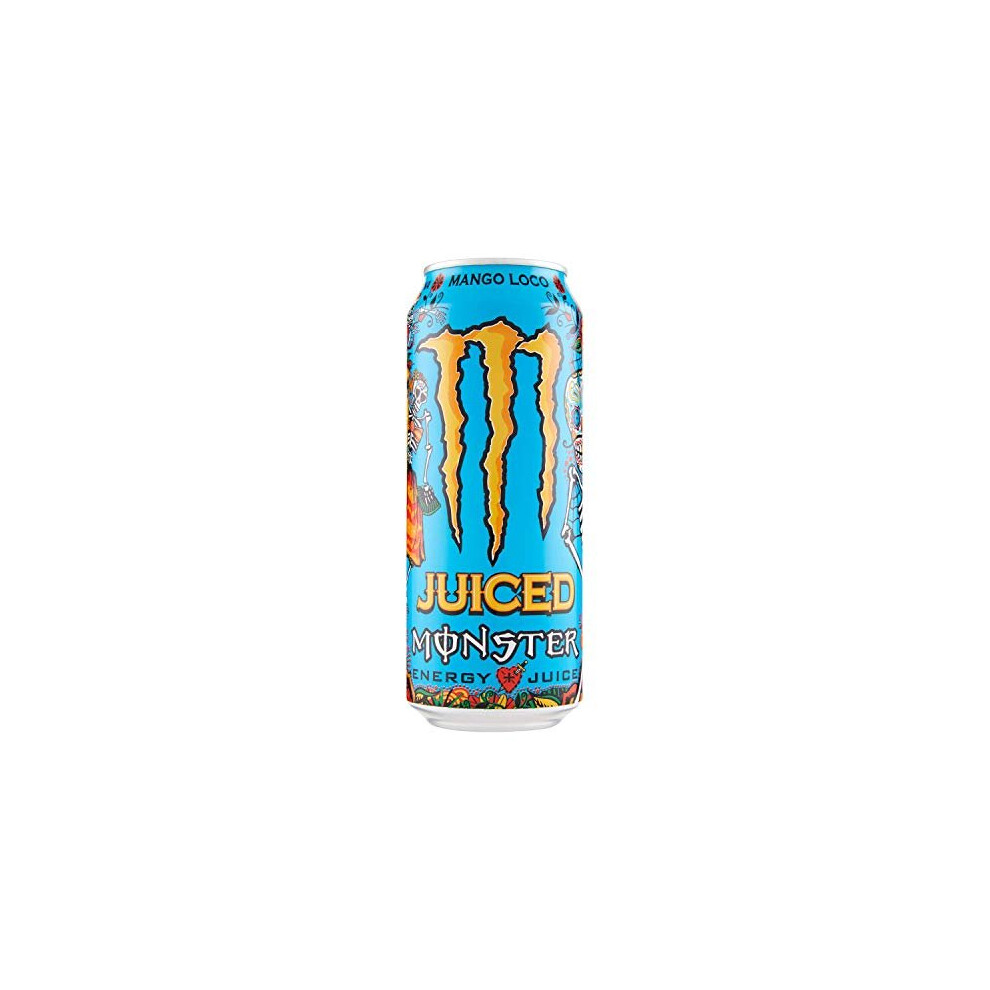 24x Monster Energy Juiced Mango Loco Energy Drink Mixture of Exotic juices 500ml Non-Alcoholic Drink Soft Drink Sports Drink