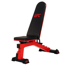 UFC Deluxe FID Weight Bench, 454 KG Max Load Adjustable Full Body Workout Strength Training Flat, Incline, Decline, Abs Bench for Dumbbell, Barb