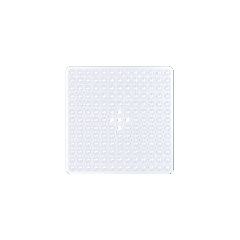 XIYUNTE Square Shower Mat Non Slip Anti Mould and Antibacterial - 53x53cm/21x21inch Rubber Shower Mat for Inside Shower, Anti Slip Bathtub Showe