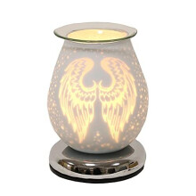 Aroma Accessories Touch Electric Wax Melt Burner - White Satin Angel Wings