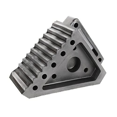 Extreme Max 5001.5772 Heavy-Duty Solid Rubber Wheel Chock with Handle, Individual