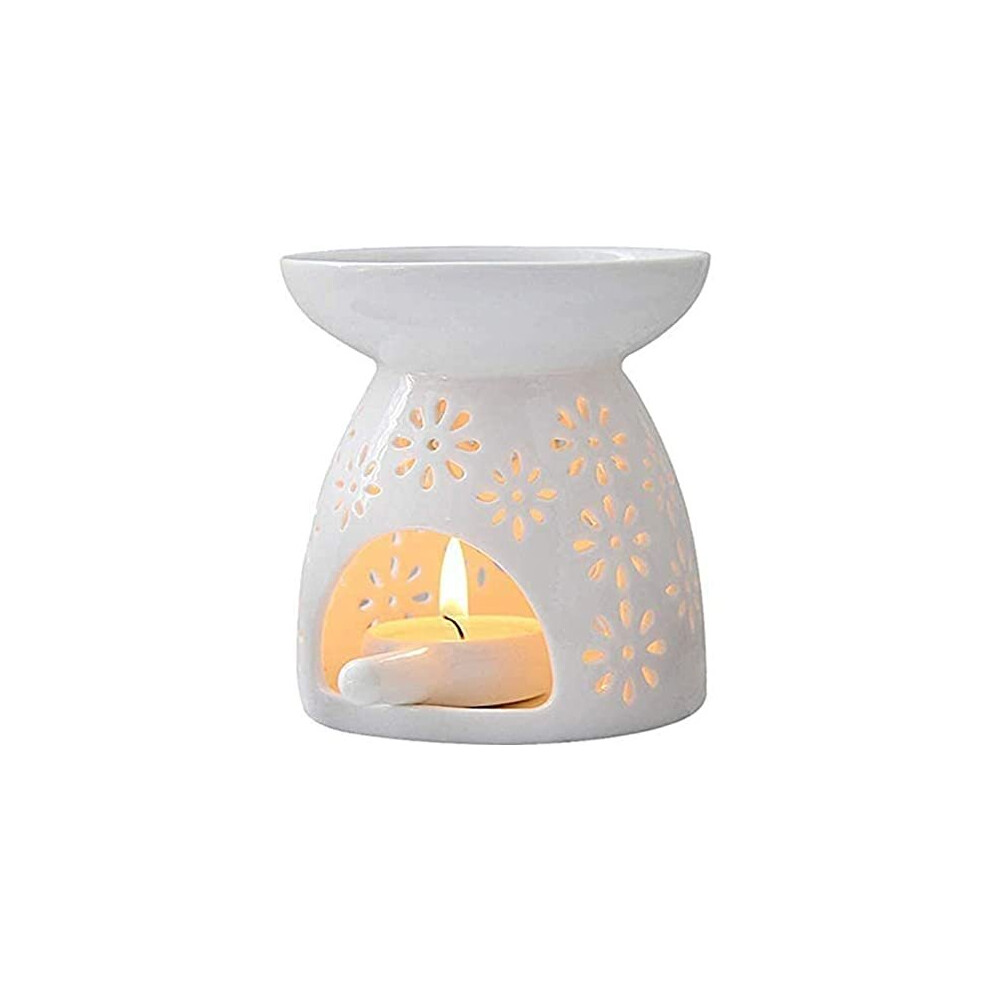 Wax Melt Burner Wax burner Ceramic Oil Burners Assorted Wax Warmer Aromatherapy Holder Candle Scented Diffuser Home Bedroom Decor Flower Pattern