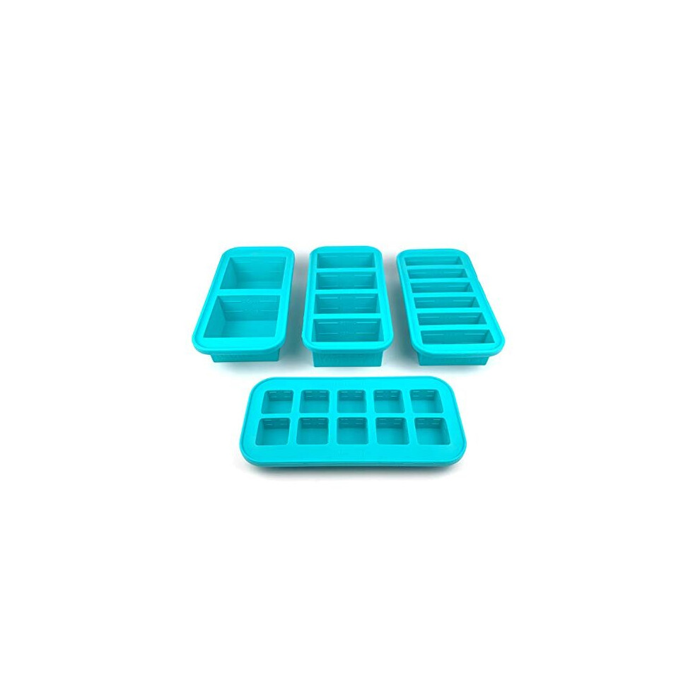Photos - Other Tableware Souper Cubes Silicone Freezer Molds Gift Set with 2 Tbsp 1/2 1 and 2 Cup Silicone Freezer Trays With Lids - Meal Prep and Ki