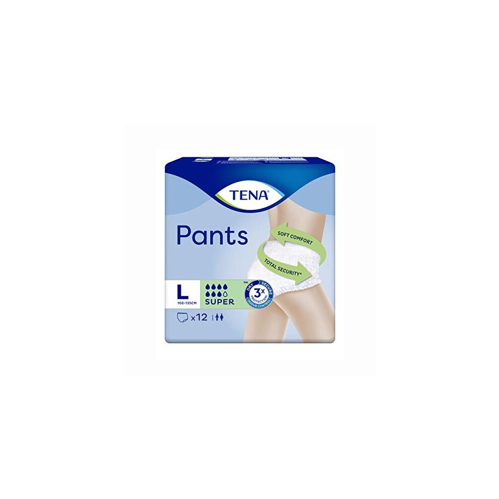 Tena Incontinence Pants Super Large Size, 12 Pack