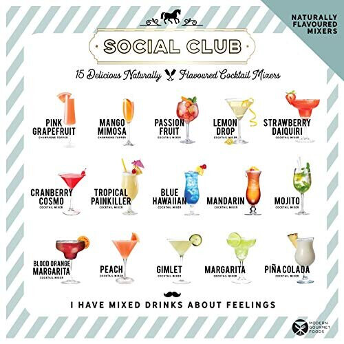 Modern Gourmet Foods, Social Club Cocktail Mixers Gift Set, Premium