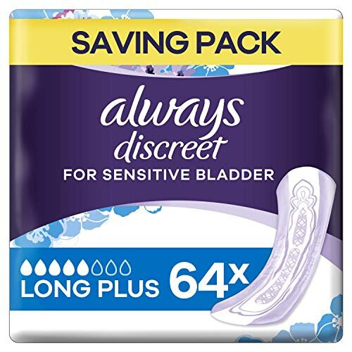 Always Always Discreet Incontinence Long Pads, 64 each