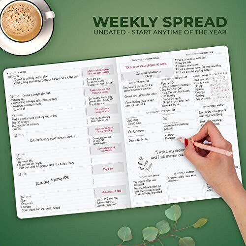 Clever Fox Planner Pro Premium Edition- Πολυτελές Ημερολόγιο & Προϋπολογισμού, Αδιά dated, A4 2