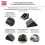 AFA Tooling - Set of 2 Wheel Chocks | Heavy Duty Nylon Rubber Wedge for Front and Back Tires | Heavy Weighted Design and Tie Off Handle | Chock 2