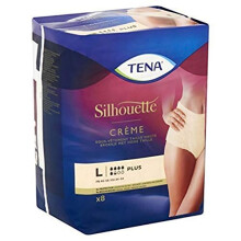 TENA Silhouette Plus High Waist - Female Incontinence Disposable Absorbent Underwear - Postpartum - for Moderate to Heavy Bladder Leakage - Crea