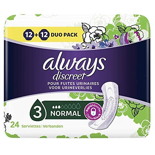 Always Always Discreet Normal Pads for Incontinence and Bladder Control