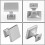 12 Pack Brushed Nickel Drawer Knobs Kitchen Cabinet Knobs - LONTAN Cupboard Door Knobs Silver Drawer Knobs Square Cabinet Knobs for Cupboard Wx 5
