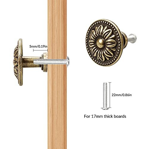 8 Pcs Antique Bronzy Cabinet Knobs,Vintage Cabinet Handles Cupboard Handles Retro Bronze Drawer Pull Knobs, Pull Handle for Cupboard Wardrobe F 2