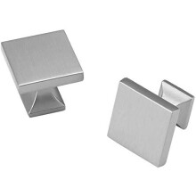 12 Pack Brushed Nickel Drawer Knobs Kitchen Cabinet Knobs - LONTAN Cupboard Door Knobs Silver Drawer Knobs Square Cabinet Knobs for Cupboard Wx