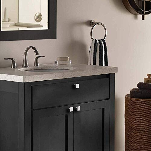 12 Pack Brushed Nickel Drawer Knobs Kitchen Cabinet Knobs - LONTAN Cupboard Door Knobs Silver Drawer Knobs Square Cabinet Knobs for Cupboard Wx 1