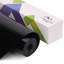 Black Heat Transfer Vinyl Roll 12in x 20ft | Eco-Friendly HTV for T-Shirts & Garments | Easy Weeding, Durable Color, Cricut/Silhouette Compatible