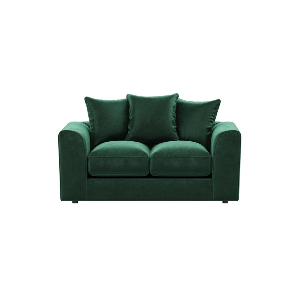 (Green, 2 Seater) Brooklyn Plush Velvet 3 & 2 Seater Sofa Set