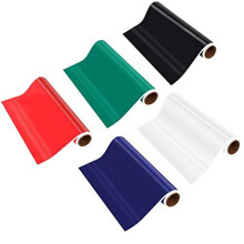 Belle Vous Red, White, Green, Blue & Black Self Adhesive Vinyl Roll -30cm x 3 m / 12 inches x 10 feet- Permanent Wrap for Arts & Crafts Signs Sc