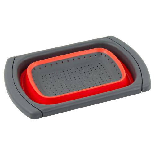 SQ Professional (Red) Durane Silicone Extendable Sink Strainer 1