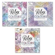 Colour Therapy Adult Colouring Books, Series 1 Floral Animal Pattern - Ideal Gift Set of 3 Books