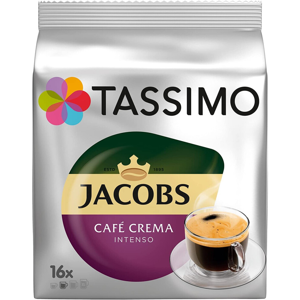 TASSIMO JACOBS CAFFE CREMA INTENSO TDISC COFFEE CAPSULES 16 DRINKS