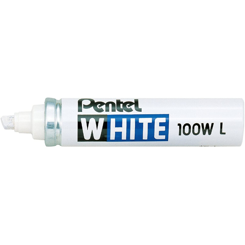 Pentel White Marker, Large Chisel tip, 1 Blister Card with 1 Marker