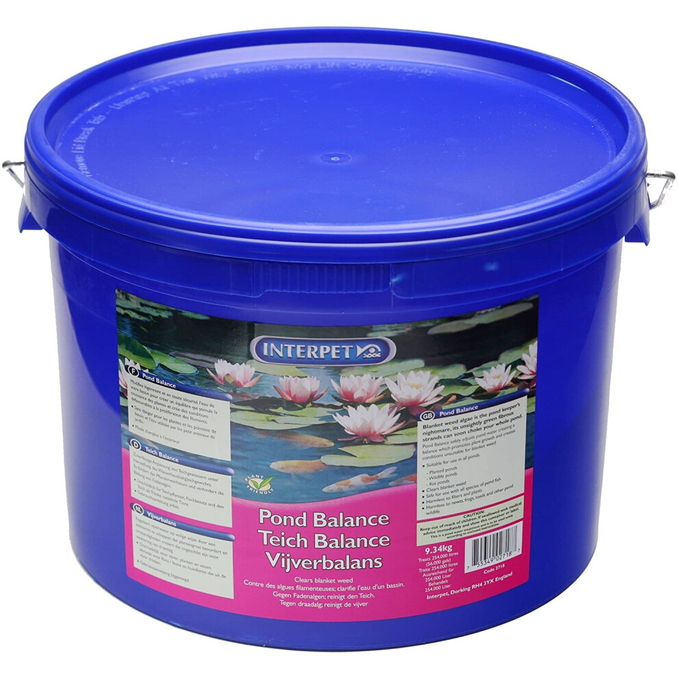 Blagdon Pond Balance, Clears Blanketweed & Algae, Encourages Plant Growth, XL, 9.34kg, Treats 254,000L of Pond Water