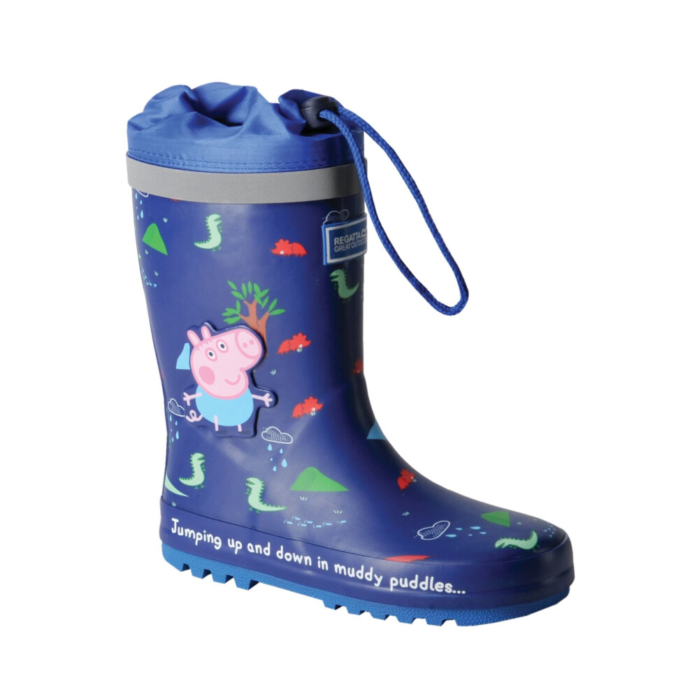 Regatta Kids Waterproof Peppa Pig Splash Wellies New Royal, Size: UK12