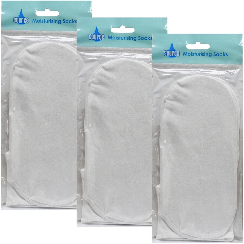 Source Cream Healthcare Cotton Moisturising Retainer Super Soft Overnight Socks, 3 Pair